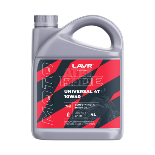 Масло моторное LAVR RIDE UNIVERSAL 4T 10W40 SM (4л) Масло моторное LAVR RIDE UNIVERSAL 4T 10W40 SM (4л)